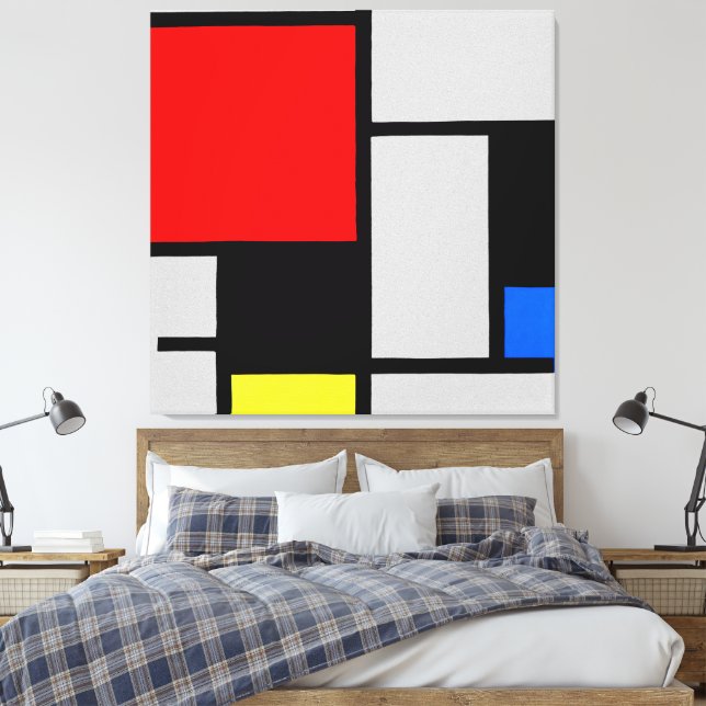 MONDRIAN - COMPOSITION WITH LARGE RED PLANE 1921 CANVAS PRINT | Zazzle