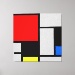 MONDRIAN - COMPOSITION WITH LARGE RED PLANE 1921 CANVAS PRINT