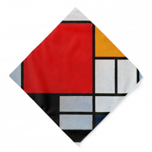 Mondrian _ Composition with Large Red Plane Bandana