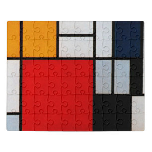 Mondrian - Composition with Large Red Plane Jigsaw Puzzle