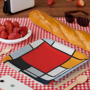 Mondrian - Composition with Large Red Plane Paper Plates