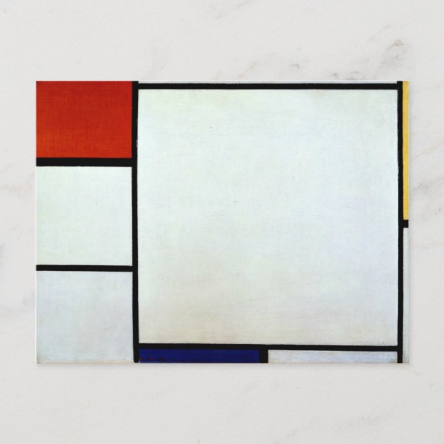 Mondrian -  Composition with Red and Blue Postcard (Front)