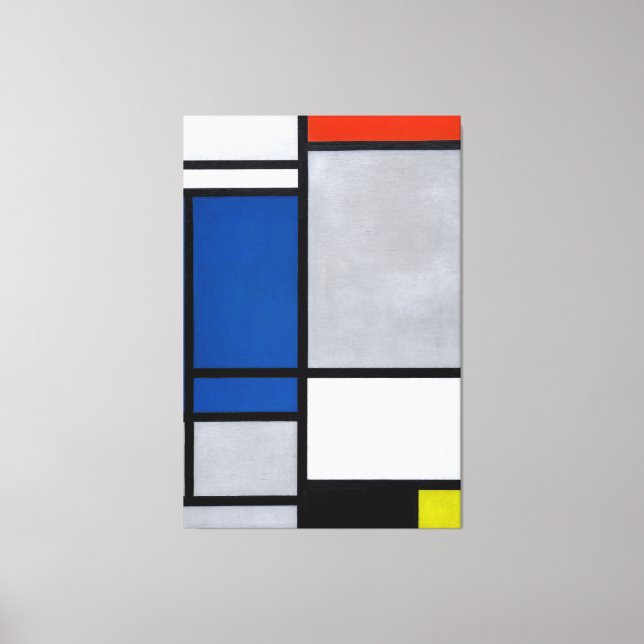 MONDRIAN - COMPOSITION WITH RED, BLUE, BLACK 1921 CANVAS PRINT (Front)