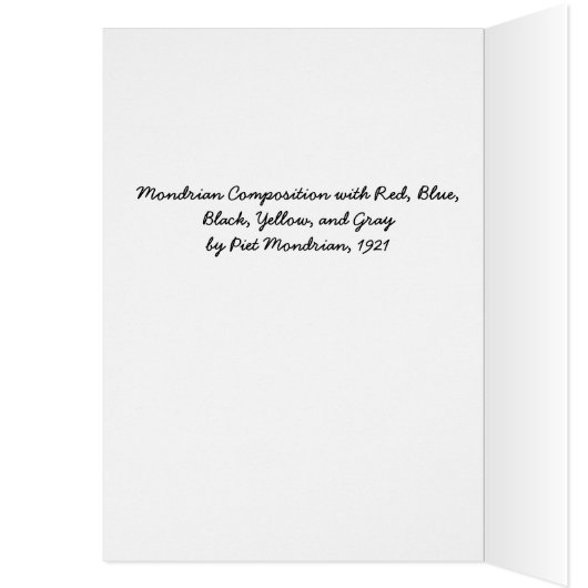 Mondrian Composition with Red, Blue, Black, Yellow (Inside (Left))