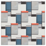 Mondrian Composition with Red, Blue, Black, Yellow Fabric