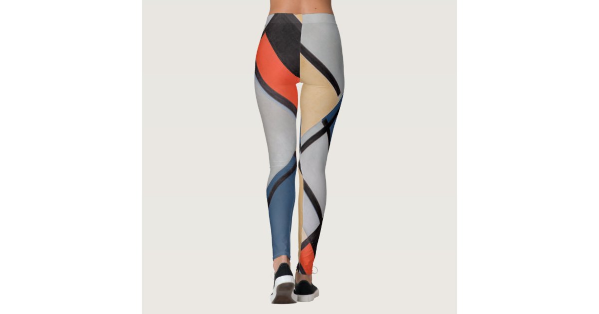 Abstract Spiral Leggings for Women Mid Rise Waist Pants Unique