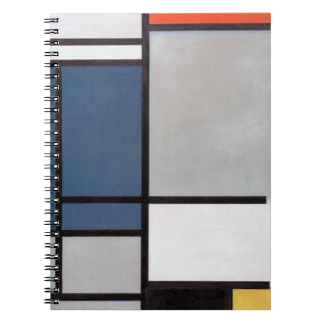 Mondrian Composition with Red, Blue, Black, Yellow Notebook (Front)