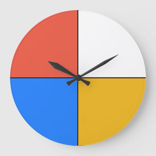 Mondrian Cubist Abstract Art Wall Clock