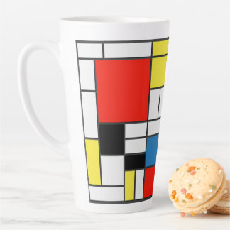 Mondrian De Stijl Art Latte Mug