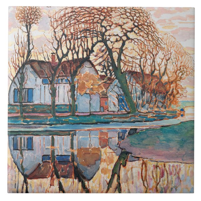 Mondrian - Farm Near Duivendrecht, Ceramic Tile (Front)