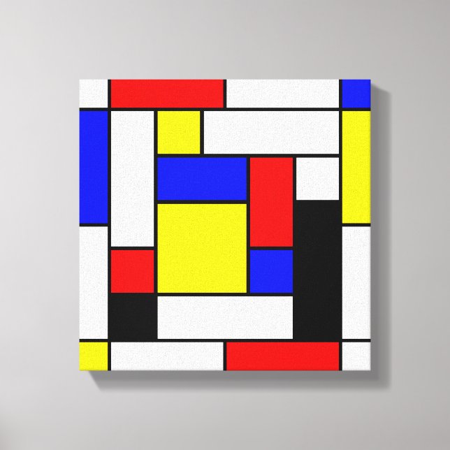 Mondrian Geometric Art 2 Canvas Print (Front)