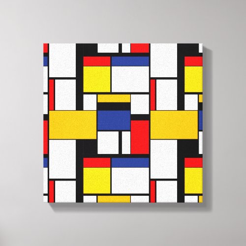 Mondrian Geometric Minimalist Comopsition Modern Canvas Print