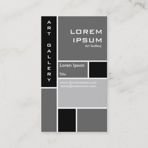 Mondrian - Gray Business Card Templates