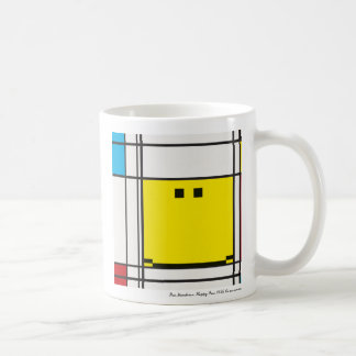 mondrian happy face t-shirt coffee mug