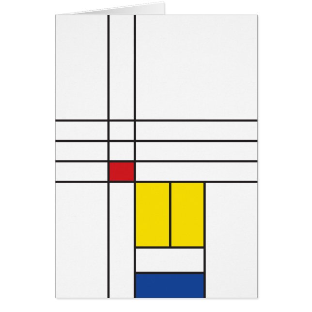 Mondrian II Minimalist De Stijl Modern Art Design (Front)