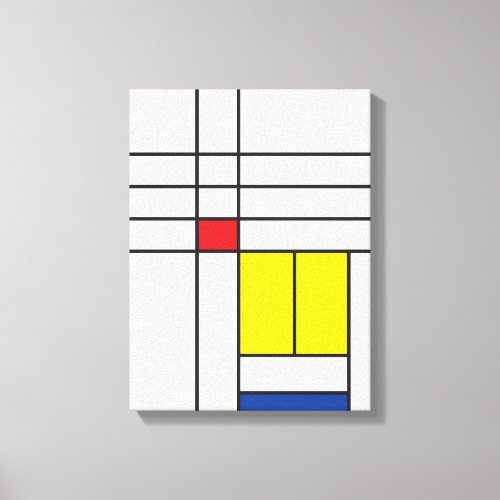 Mondrian II Minimalist De Stijl Modern Art Design Canvas Print