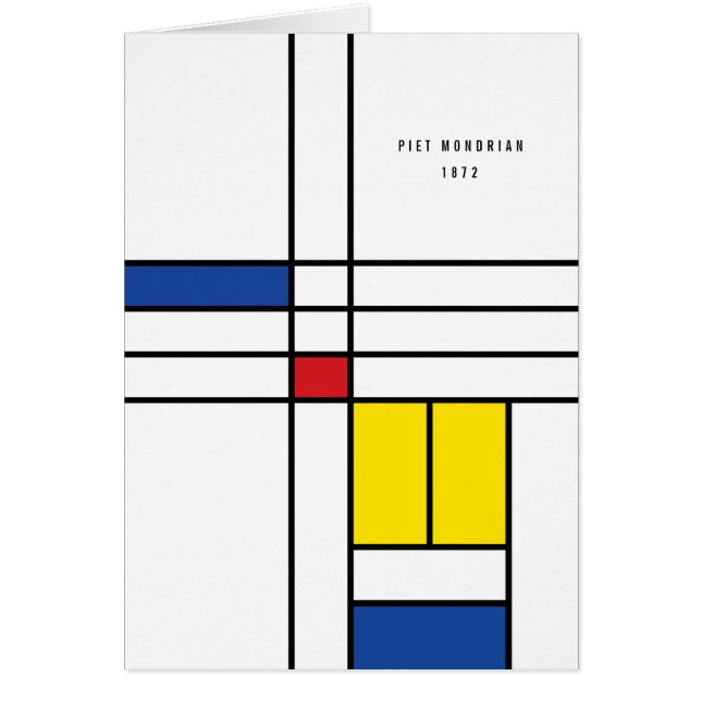 Mondrian II Minimalist De Stijl Modern Art Design Cards (Front)
