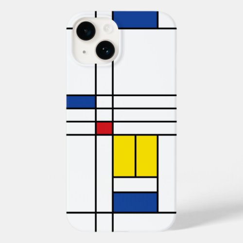 Mondrian II Minimalist De Stijl Modern Art Design Case_Mate iPhone 14 Case