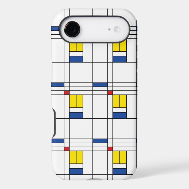 Mondrian II Minimalist De Stijl Modern Art Design Case-Mate iPhone Case (Back)