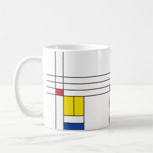 Mondrian II Minimalist De Stijl Modern Art Design Coffee Mug