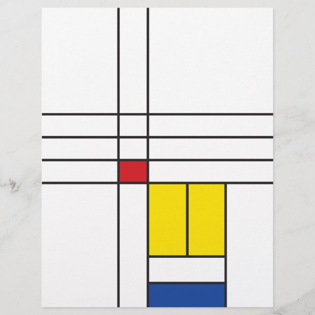 Mondrian II Minimalist De Stijl Modern Art Design Flyer (Front)