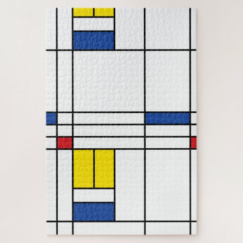 Mondrian II Minimalist De Stijl Modern Art Design Jigsaw Puzzle