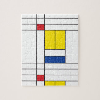 Mondrian II Minimalist De Stijl Modern Art Design Jigsaw Puzzle