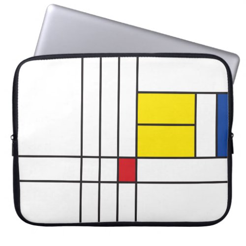 Mondrian II Minimalist De Stijl Modern Art Design Laptop Sleeve