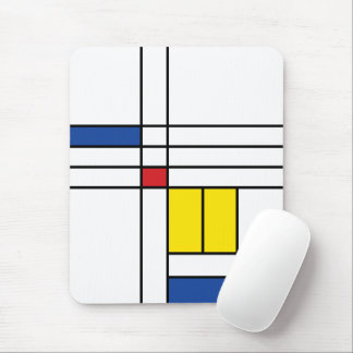 Mondrian II Minimalist De Stijl Modern Art Design Mouse Pad