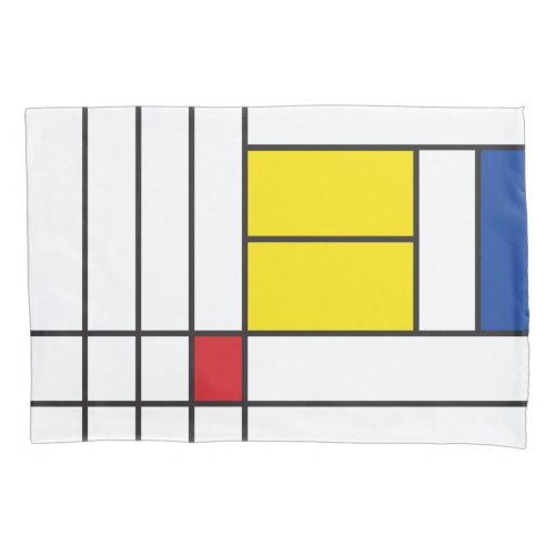 Mondrian II Minimalist De Stijl Modern Art Design Pillow Case