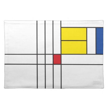 Mondrian Ii Minimalist De Stijl Modern Art Design Placemat by fat_fa_tin at Zazzle