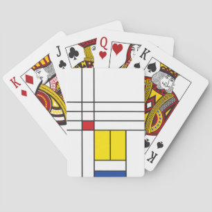 Mondrian II Minimalist De Stijl Modern Art Design Poker Cards