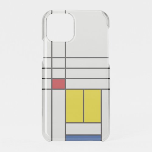 Mondrian II Minimalist De Stijl Modern Art Design iPhone 11 Pro Case
