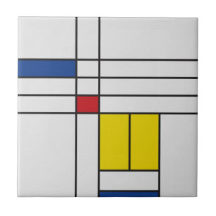 Mondrian II Minimalist Of Stijl Ceramic Tile