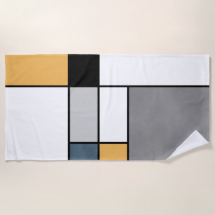 Mondrian inspiration beach towel