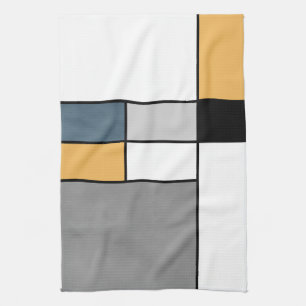 Mondrian inspiration kitchen towel