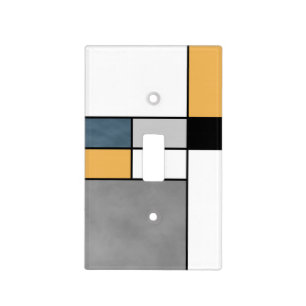 Mondrian inspiration light switch cover