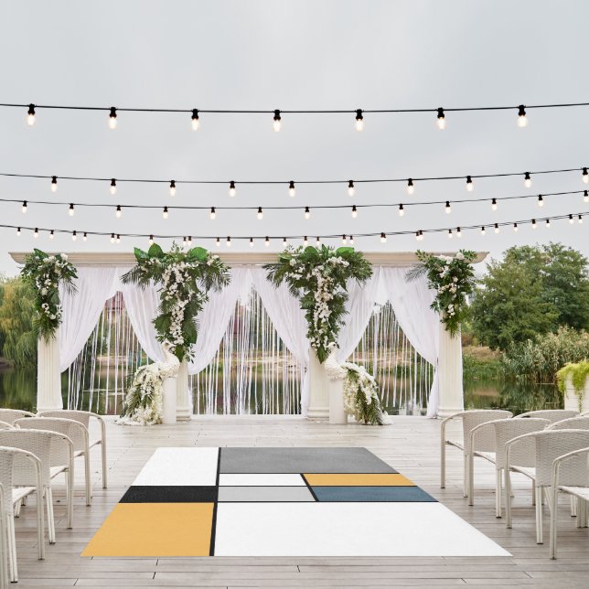 Mondrian inspiration  outdoor rug (Insitu (Wedding 1))