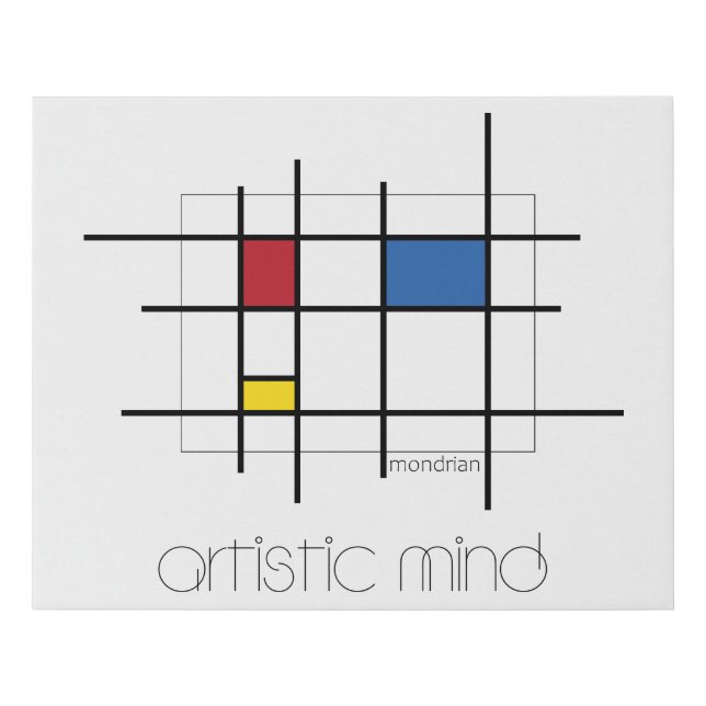 Mondrian inspired abstract canvas art (Front)