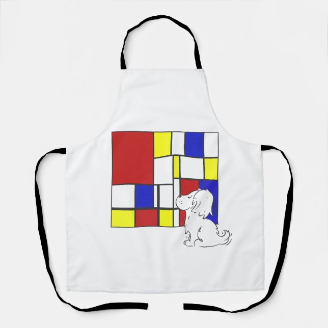 Mondrian Inspired Chamomile Apron (Front)