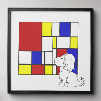 Mondrian Inspired Chamomile Peel And Stick Photo Tile