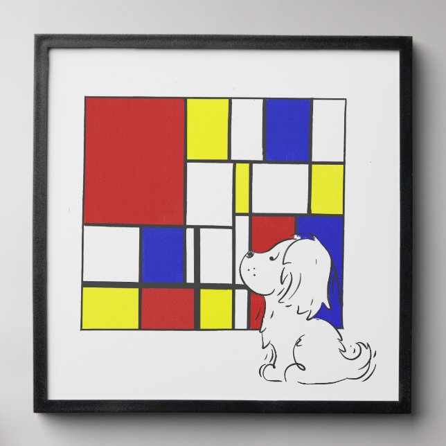 Mondrian Inspired Chamomile Peel And Stick Photo Tile (Front Set)