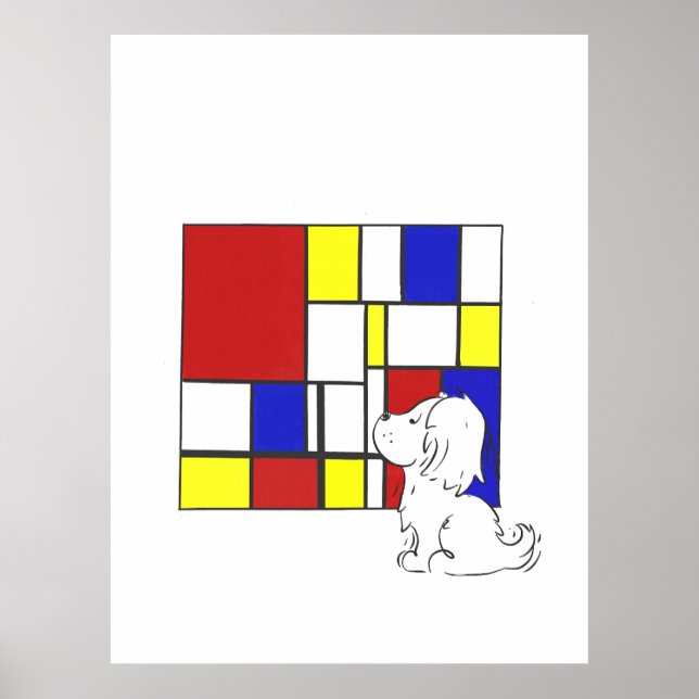 Mondrian Inspired Chamomile Poster (Front)