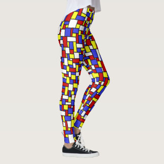 Mondrian Inspired Doodle Leggings