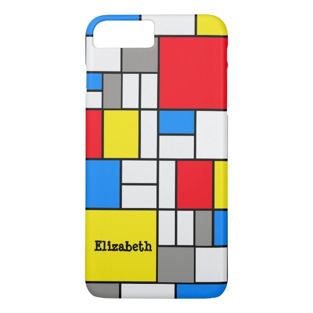 Mondrian Inspired Geometrical Design Abstract Art Case-Mate iPhone Case (Back)