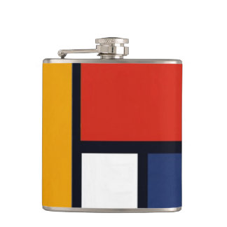 Mondrian Inspired Hip Flask