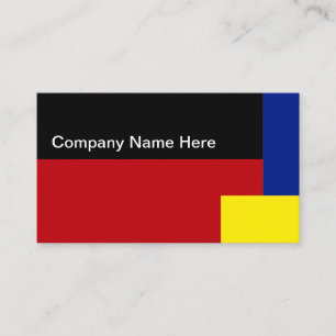 Mondrian Inspired Minimalist Design Business Card