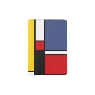 Mondrian Inspired Modern Geometric Style Art Passport Holder
