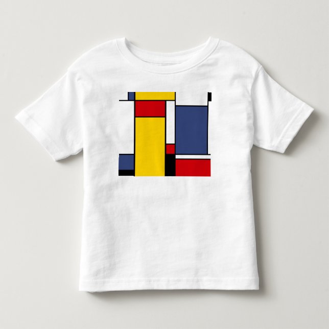 Mondrian Inspired Modern Geometric Style Art Toddler T-shirt (Front)