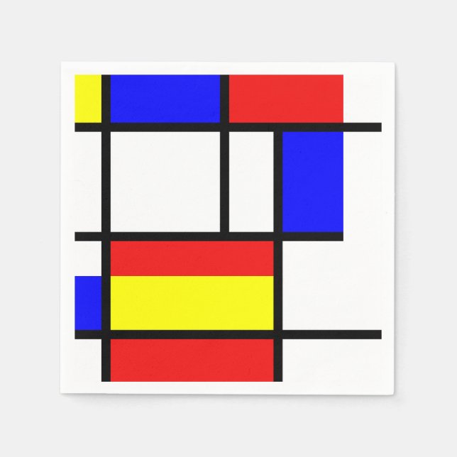 Mondrian Inspired Napkins (Front)